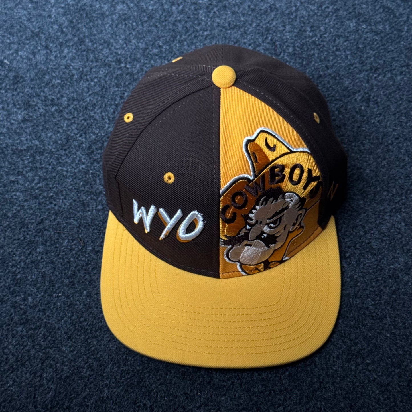 Wyoming Cowboys "Pistol Pete" Snapback Flat Bill Cap