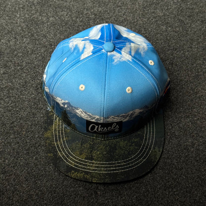 Aksels Colorado Rocky Mountain Blue Snapback Flat Bill Cap