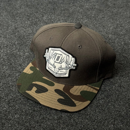 Rebel8 Still-Hunt & Antler Patch Camo Bill Flat Bill Cap