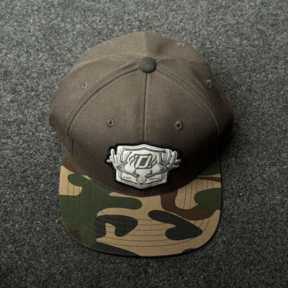 Rebel8 Still-Hunt & Antler Patch Camo Bill Flat Bill Cap