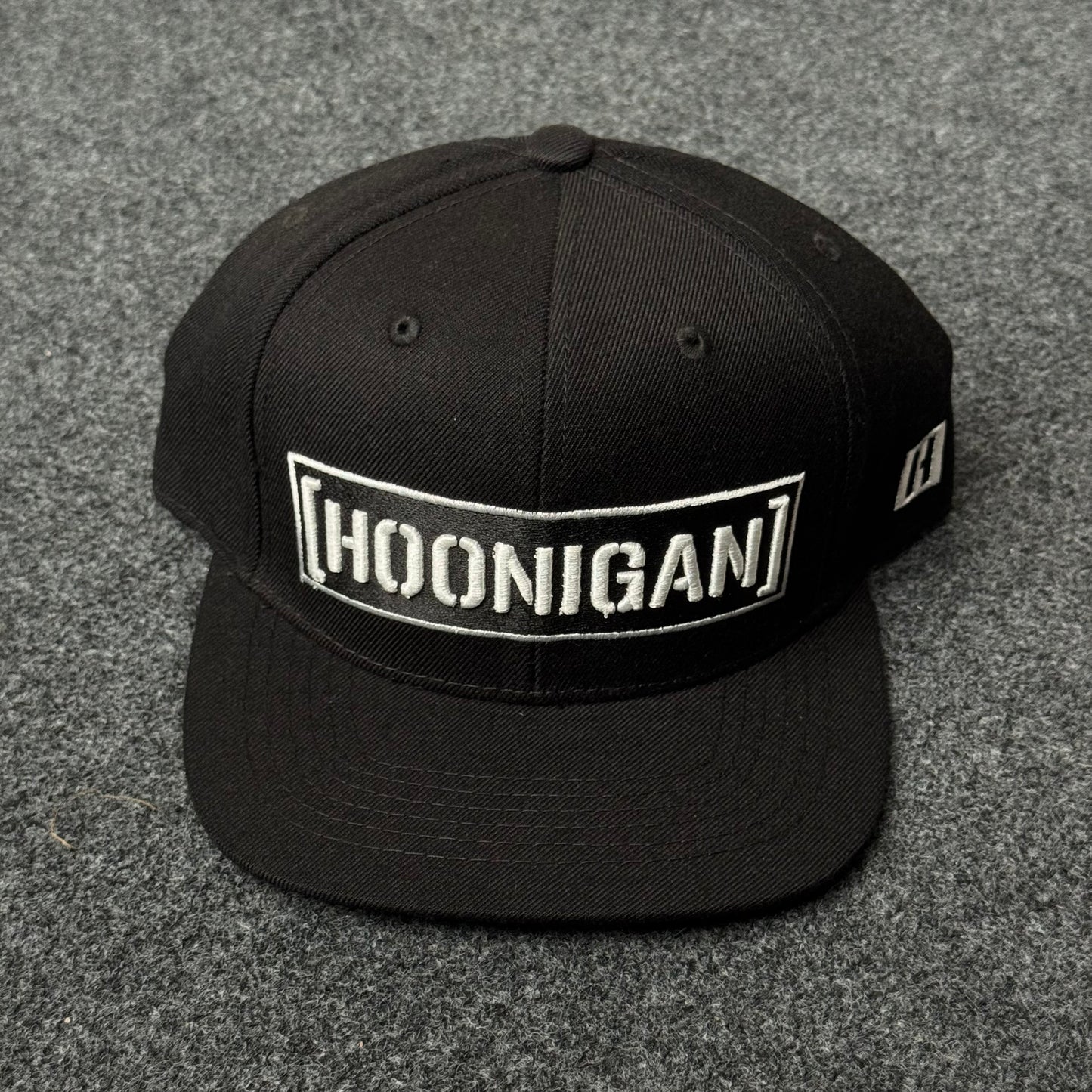 Hoonigan Classic Black Flat Bill Cap