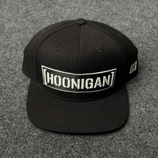 Hoonigan Classic Black Flat Bill Cap