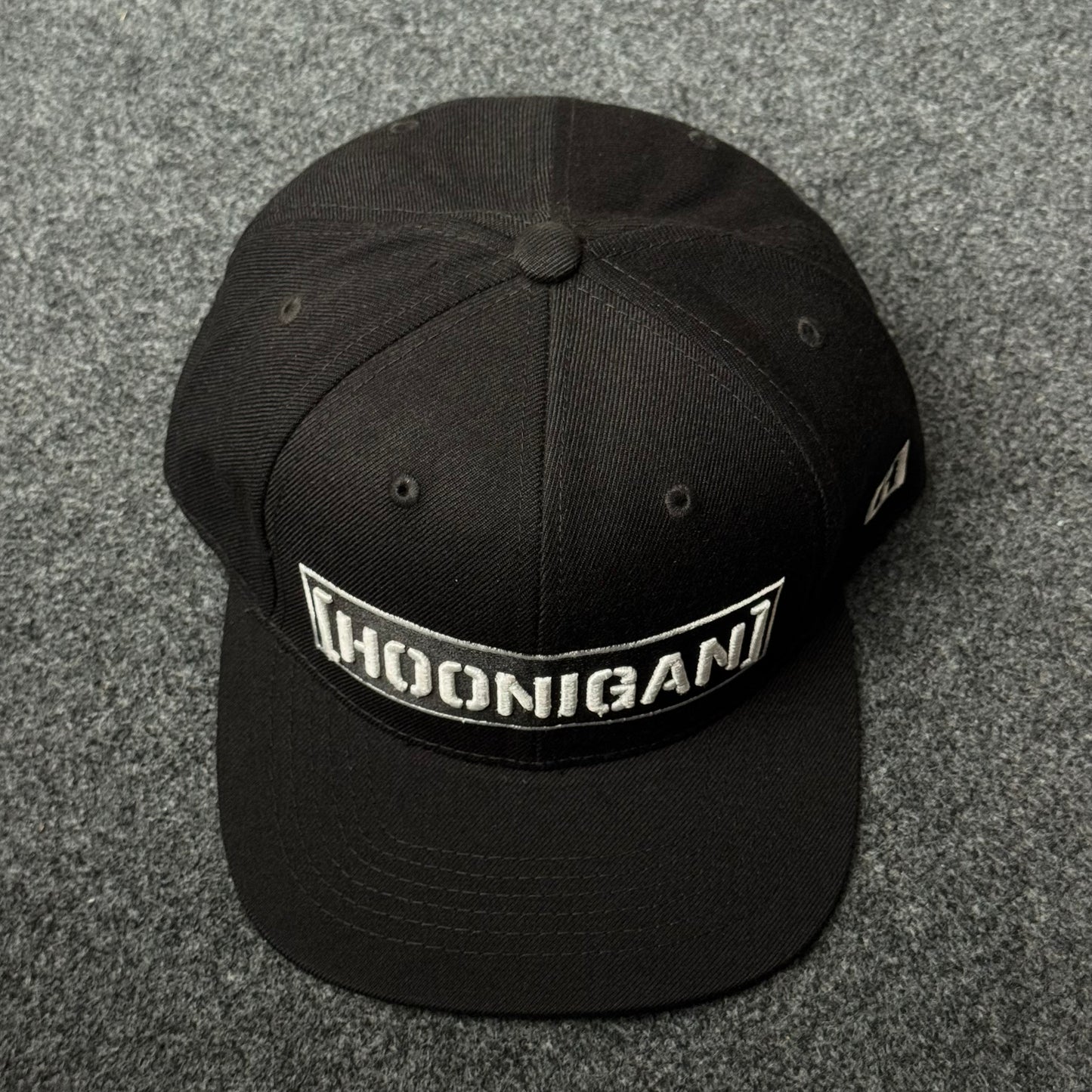 Hoonigan Classic Black Flat Bill Cap
