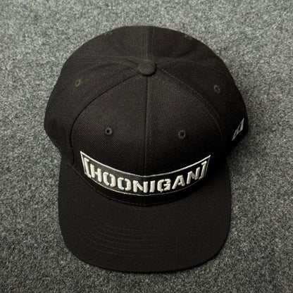 Hoonigan Classic Black Flat Bill Cap
