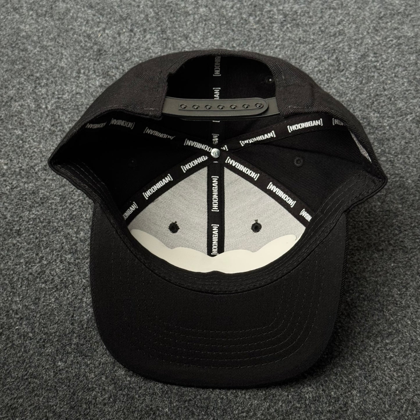 Hoonigan Classic Black Flat Bill Cap