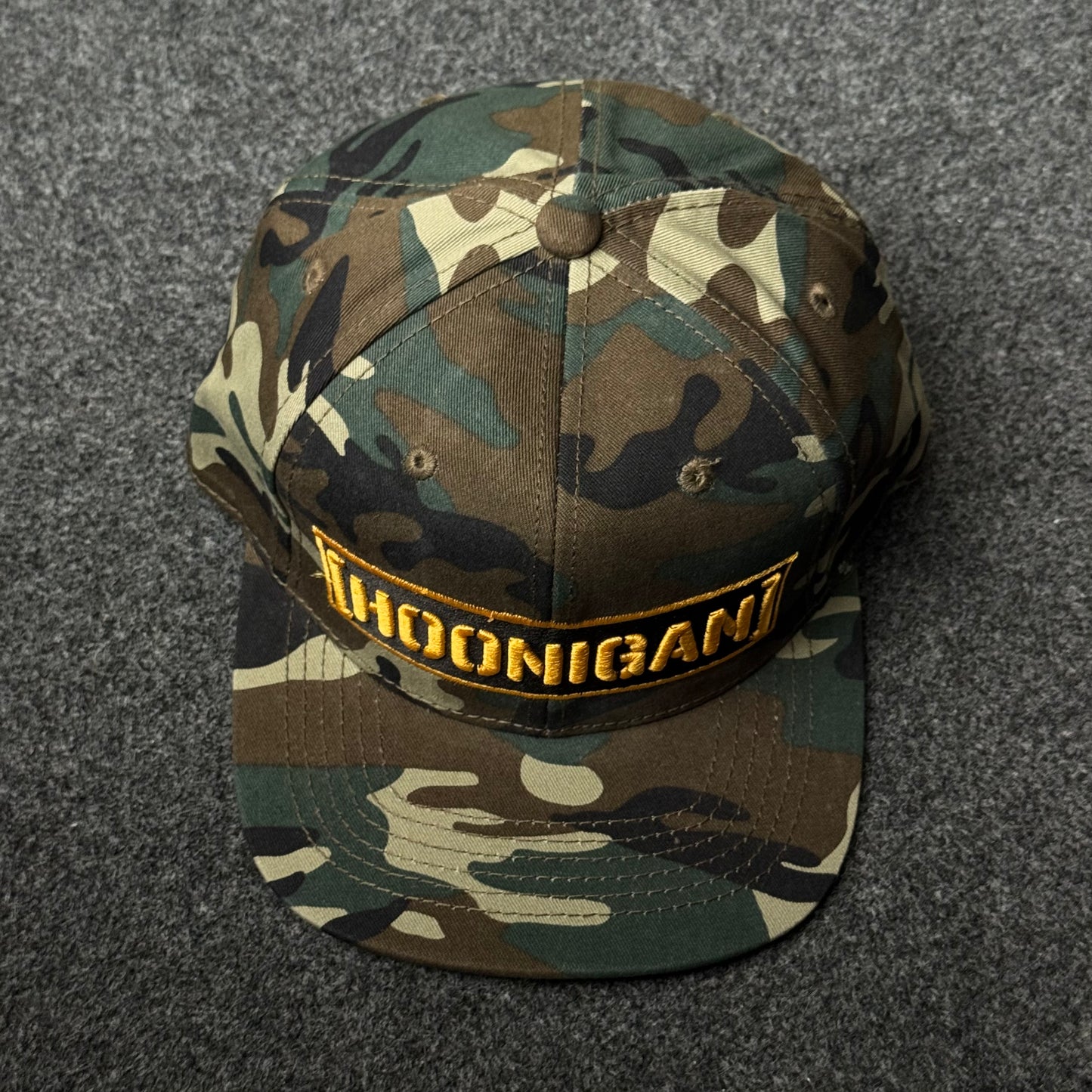 Hoonigan "Censor Bar" Camo Flat Bill Cap