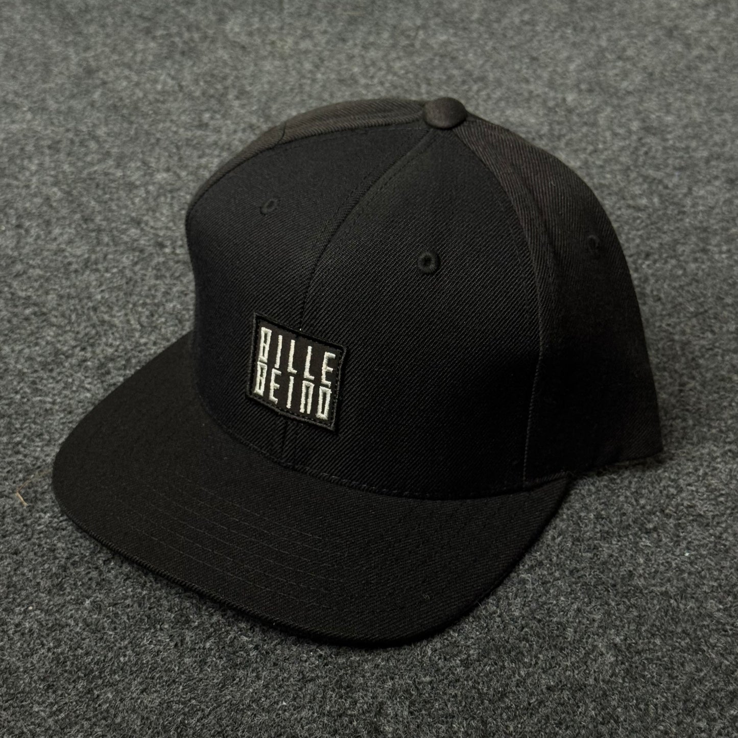 Billebeino Minimalist Black Flat Bill Cap