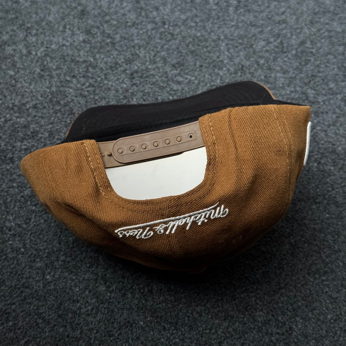 Texas Brown Flat Bill Cap – Metallic Appliqué Edition