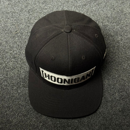 Hoonigan Classic Black Snapback Flat Bill Cap