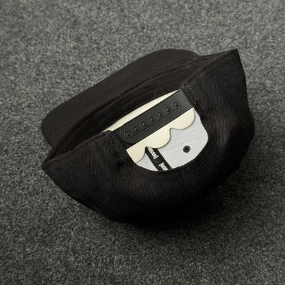 Hoonigan Classic Black Snapback Flat Bill Cap