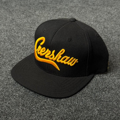 "Crenshaw" Script Snapback Flat Cap