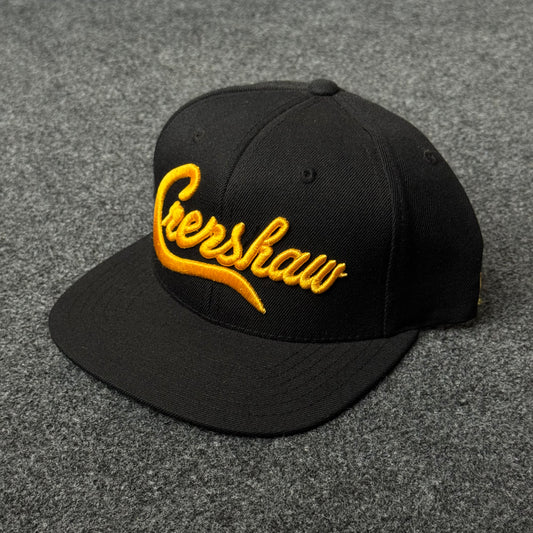 "Crenshaw" Script Snapback Flat Cap