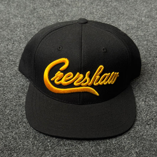 "Crenshaw" Script Snapback Flat Cap