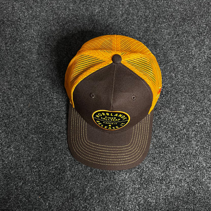 Sällskap Hooked Cap Brown Trucker from SQRTN.