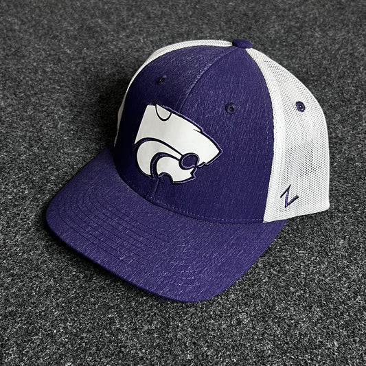 Kansas State University Wildcats trucker cap.