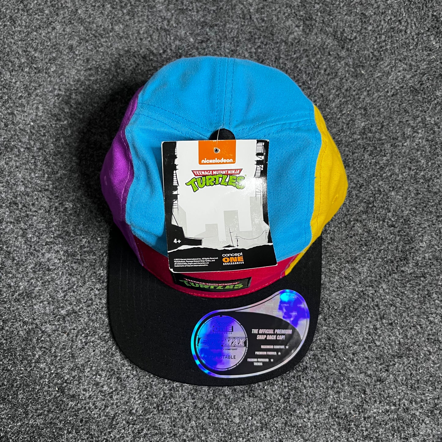Teenage Mutant Ninja Turtles (TMNT) snapback cap.