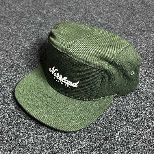 Script Stone Olive 5-panel cap