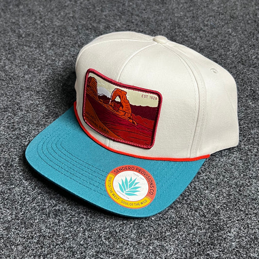 Sendero Provisions Co. Arches National Park Snapback Cap.