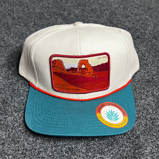 Sendero Provisions Co. Arches National Park Snapback Cap.