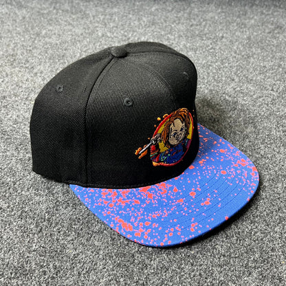 Universal Chucky Baseball Cap Adult Snapback Hat with Flat Brim.