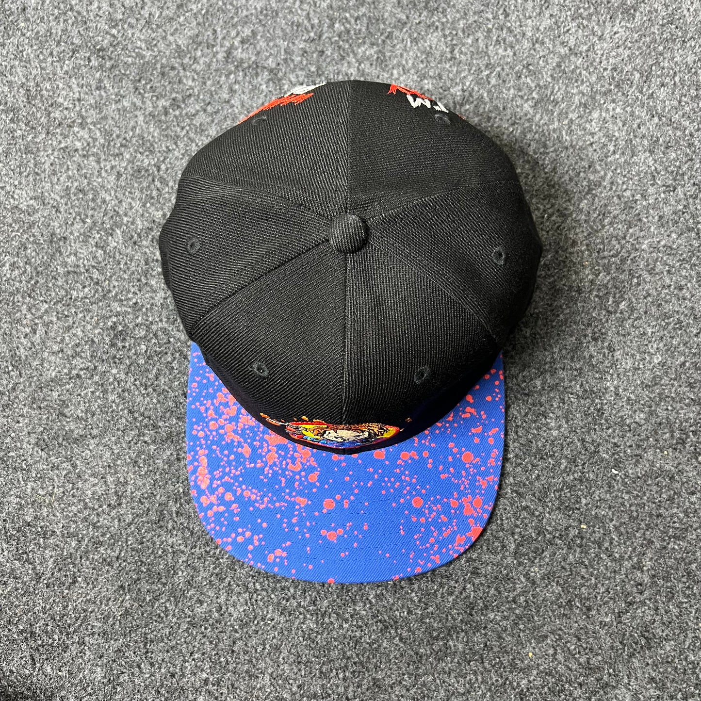 Universal Chucky Baseball Cap Adult Snapback Hat with Flat Brim.