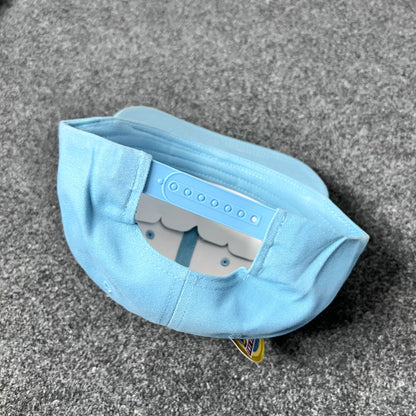 The Hedgehog Blue and White Chao Snapback Hat.