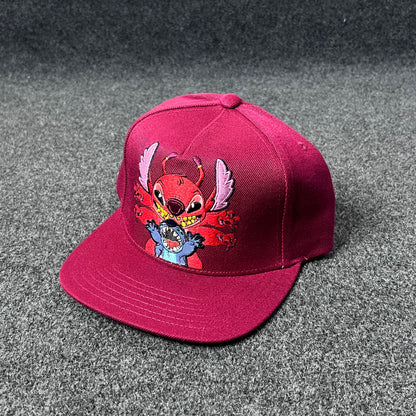 Disney Stitch Flat Brim Snapback Cap.