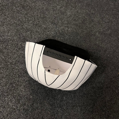 Beetlejuice pinstripe snapback hat.  ( KIDS CAP AGE 6-18