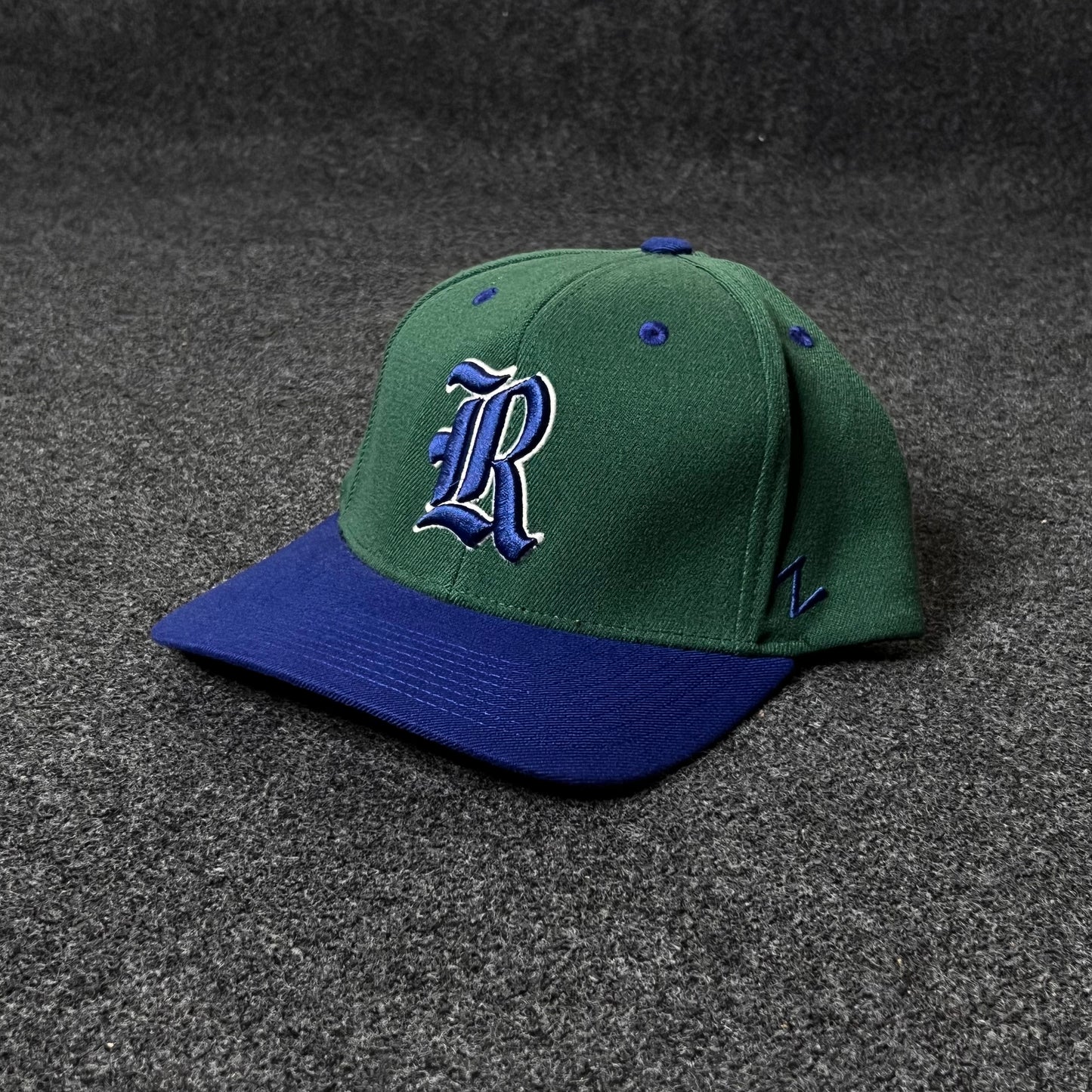 e4Hats Old English R Embroidered Flat Bill  Fitted Cap  (M size )