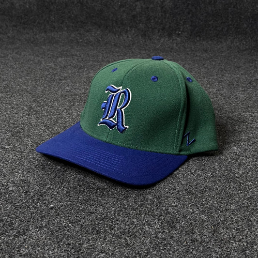 e4Hats Old English R Embroidered Flat Bill  Fitted Cap  (M size )