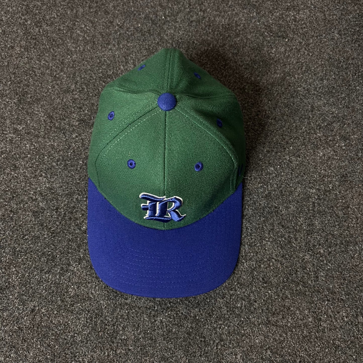 e4Hats Old English R Embroidered Flat Bill  Fitted Cap  (M size )