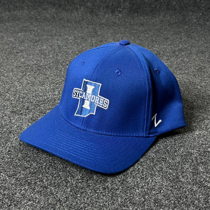 Top of the World Indiana State Sycamores Men's Blue Reflex One-Fit Flex fitted hat ( XL size )