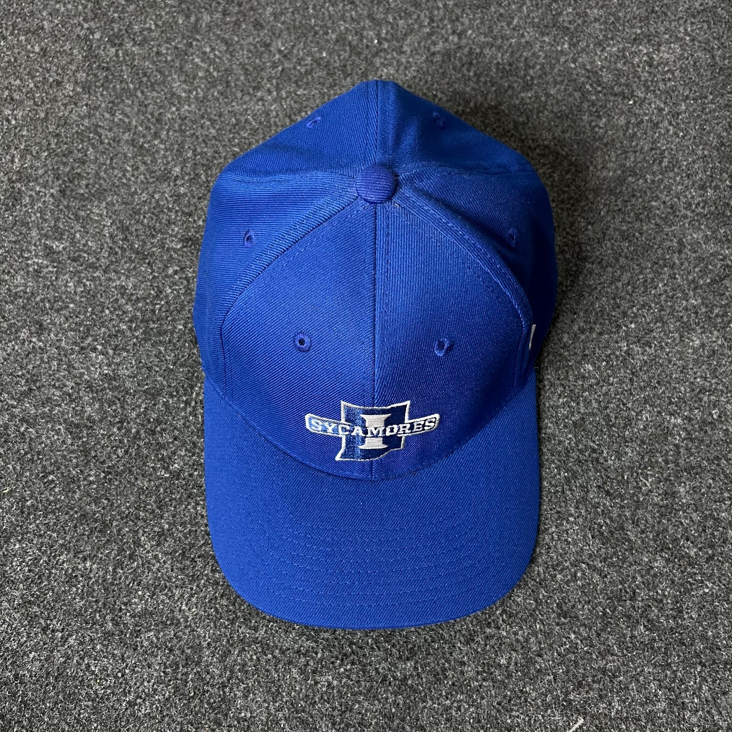 Top of the World Indiana State Sycamores Men's Blue Reflex One-Fit Flex fitted hat ( XL size )