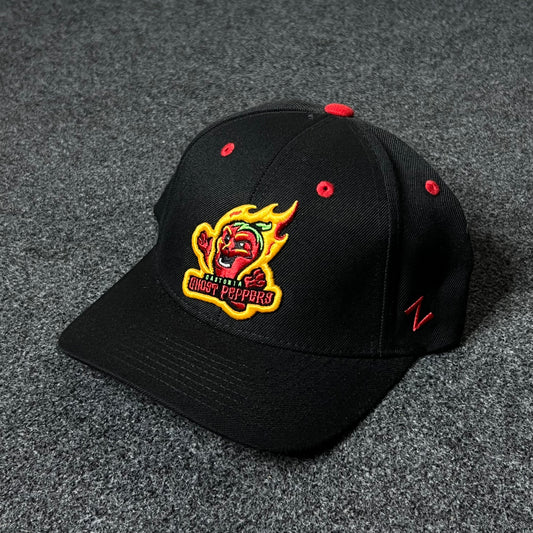 Hot Peppers Black & Red Mascot Cap