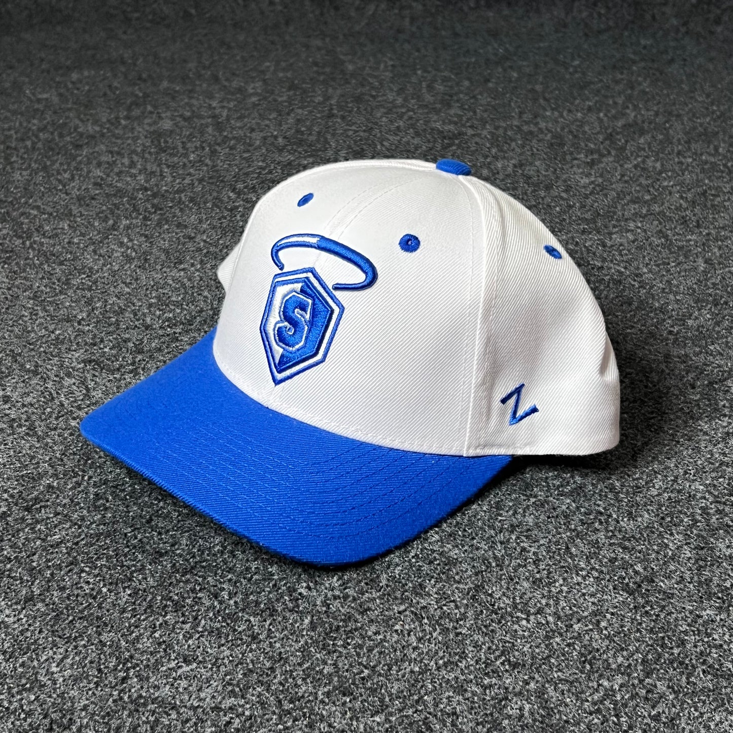 Blue & White Halo Shield Cap
