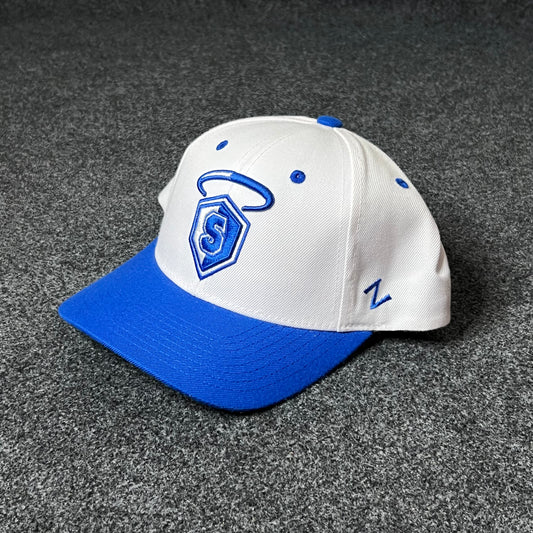 Blue & White Halo Shield Cap