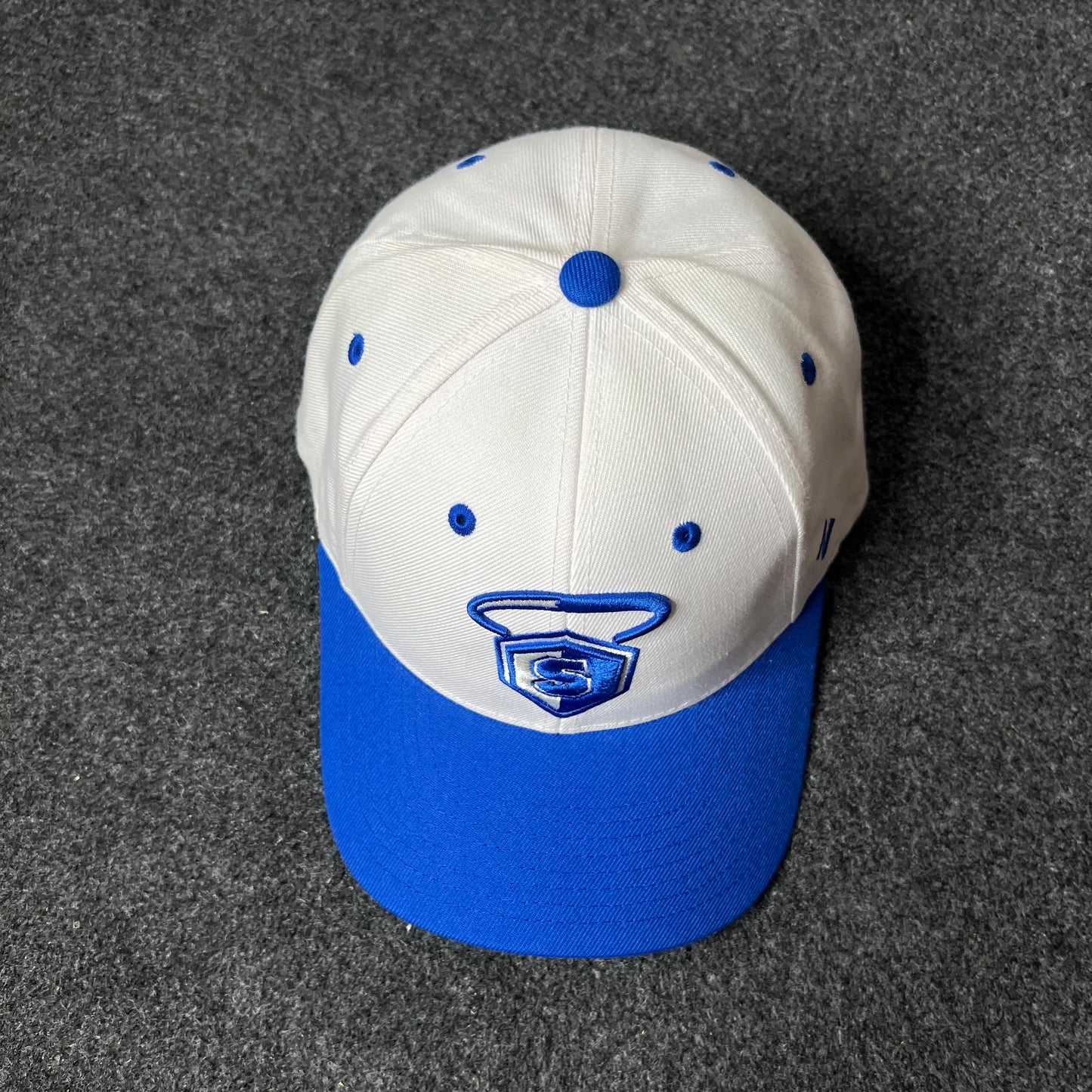 Blue & White Halo Shield Cap