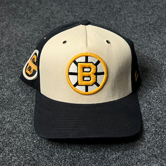 Boston Bruins Beige & Black Cap