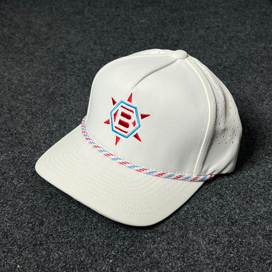 White Compass “B” Rope Cap