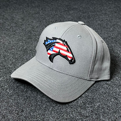 Patriotic Horse Grey Cap