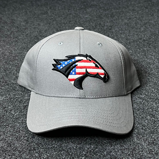 Patriotic Horse Grey Cap