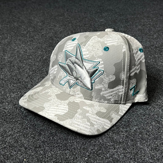 San Jose Sharks Grey Camo Cap