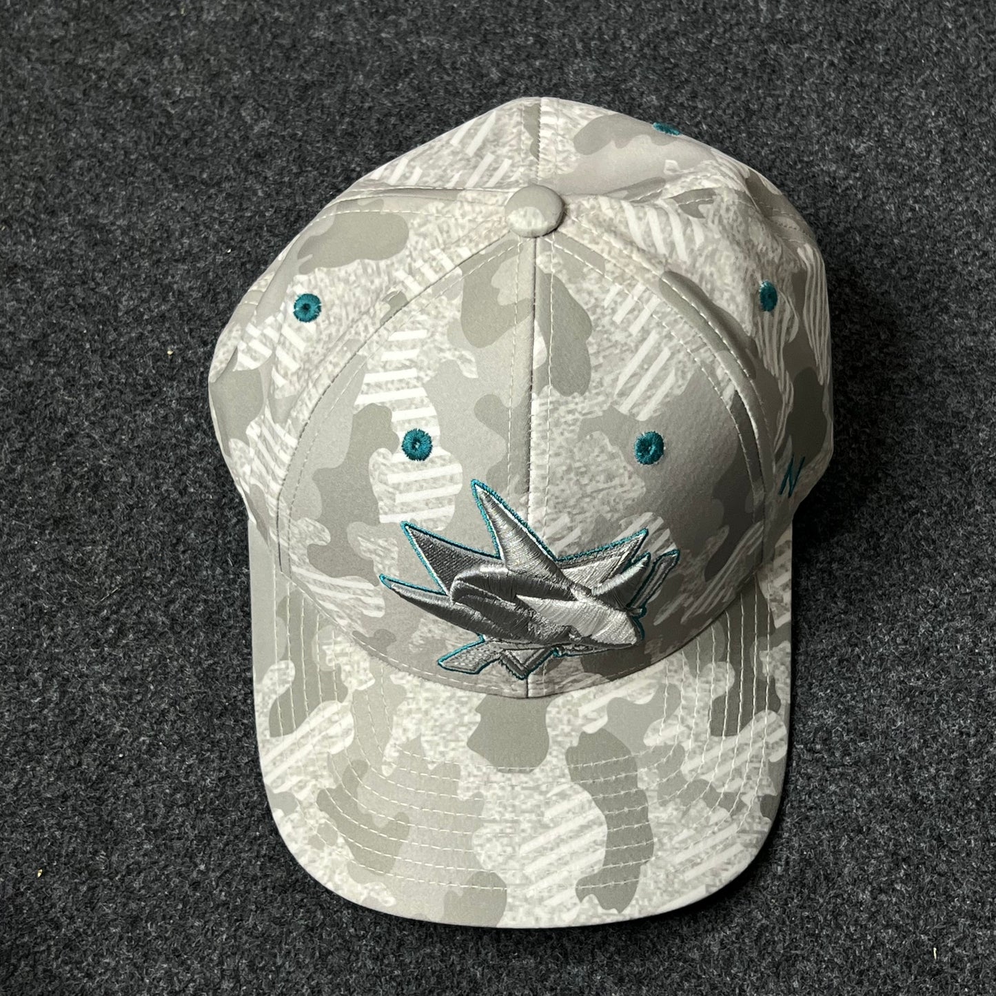 San Jose Sharks Grey Camo Cap