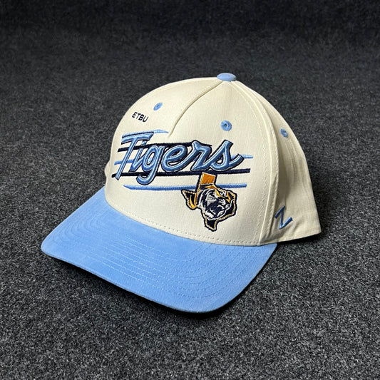 ETBU Tigers Cream & Blue Cap