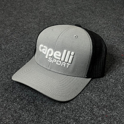 Capelli Sport Mesh Back Trucker Hat – Gray & Black