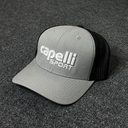 Capelli Sport Mesh Back Trucker Hat – Gray & Black