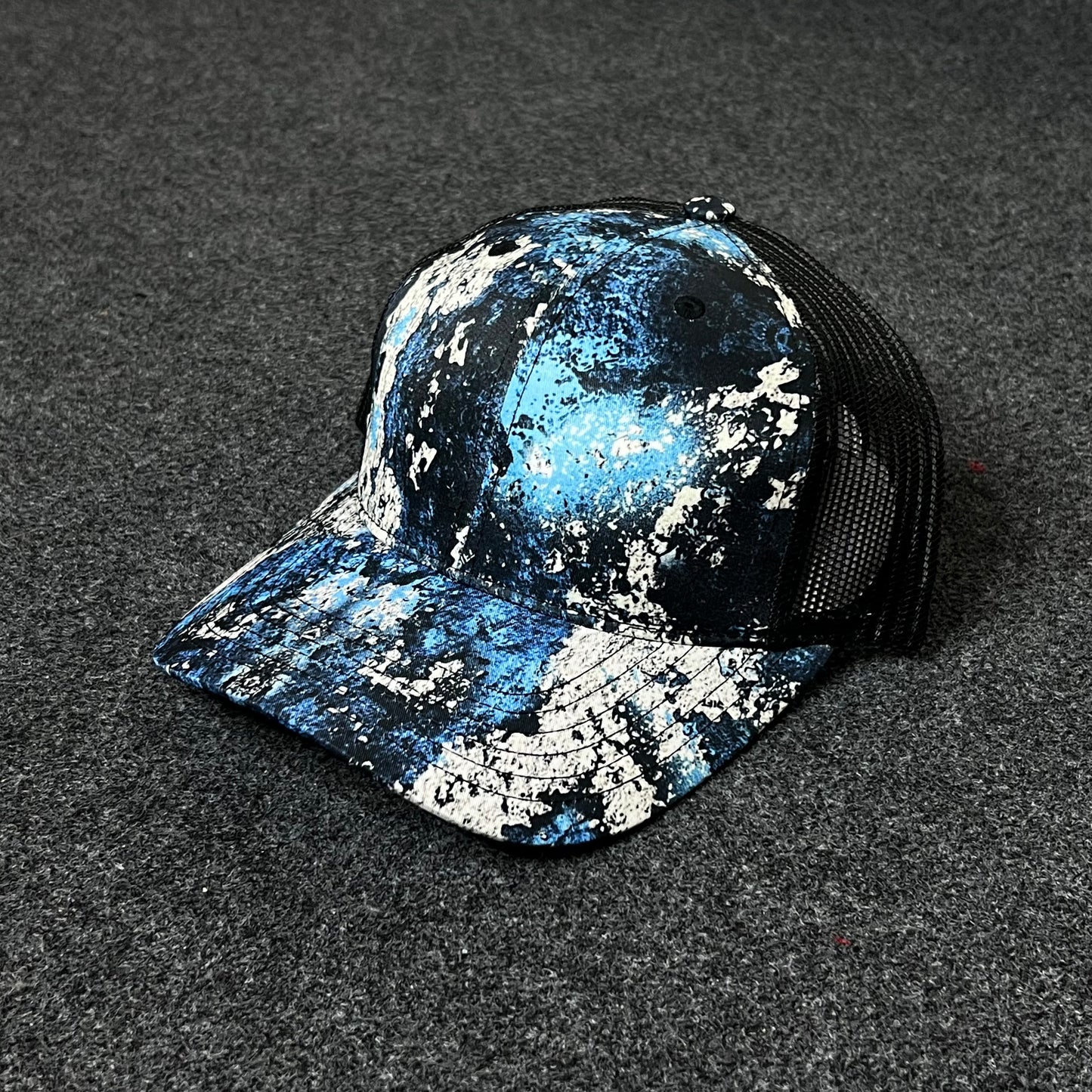 Galaxy Splash Trucker Hat – Blue/Black