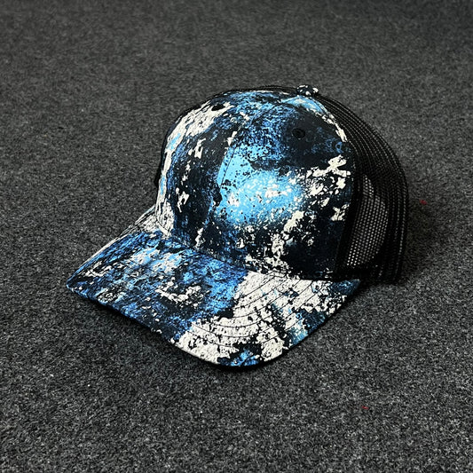Galaxy Splash Trucker Hat – Blue/Black