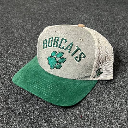 Bobcats Trucker Hat – Green & White Mesh Cap