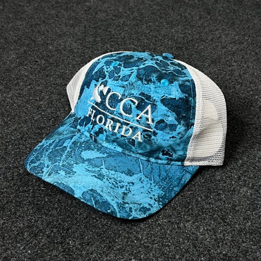 CCA Florida Trucker Hat – Blue Water Camo Mesh Cap